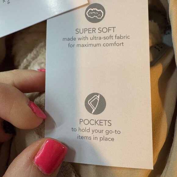 Zelos Super Soft Fleece Jacket Womens Cream Tan Herringbone Full Zip Size XL NWD - Picture 6 of 13